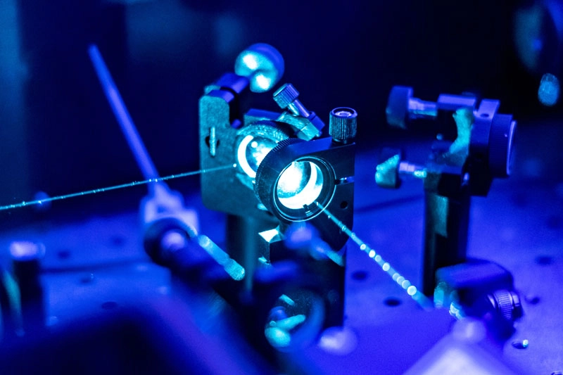 Precision optical components in a photonics laboratory